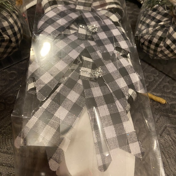 Black & White Checkered Christmas Tree Ornaments - Picture 5 of 6